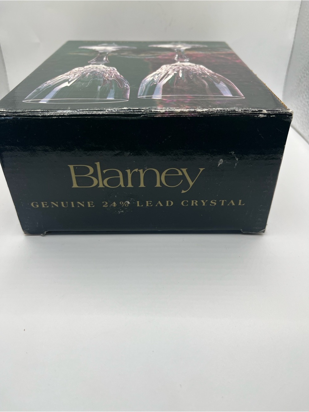 Genuine 24% Lead Crystal Wine Glasses - Clear Crystal Set of 2. NIB - Picture 3 of 7